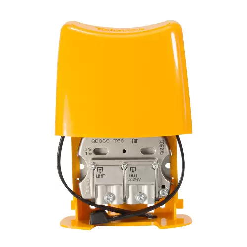 Adaptador Q-BOSS 790 C21-60 G15dB Para Antenas TDT  Amarillo