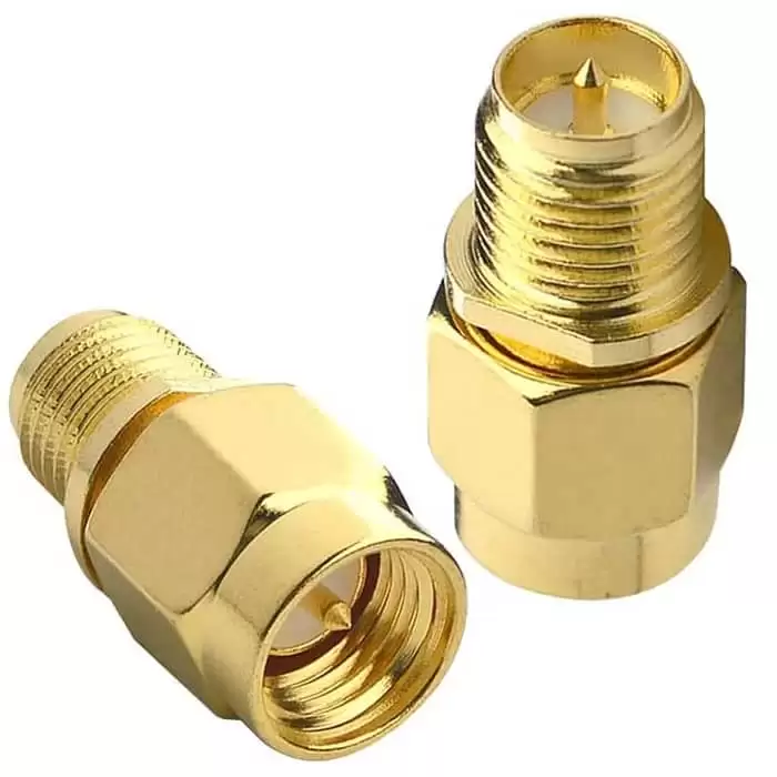 Adaptador SMA Hembra De Polaridad Inversa  Dorado
