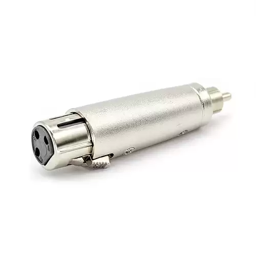 Adaptador XLR Mono 3 Pin Hembra - RCA Macho  Gris