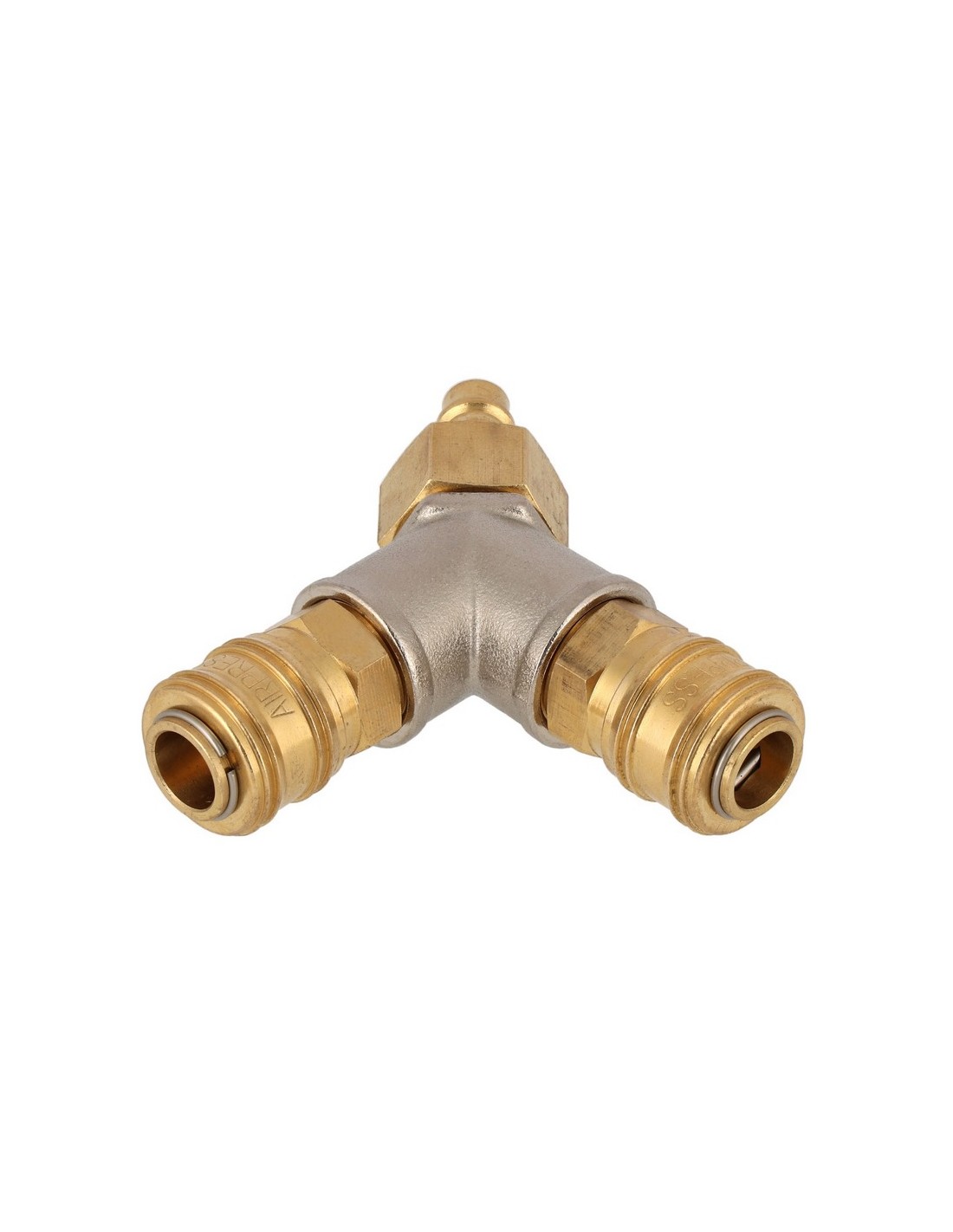 AIRPRESS Acoplamiento en Y 1/2" 2x Euro hembra/macho enchufe de pezón