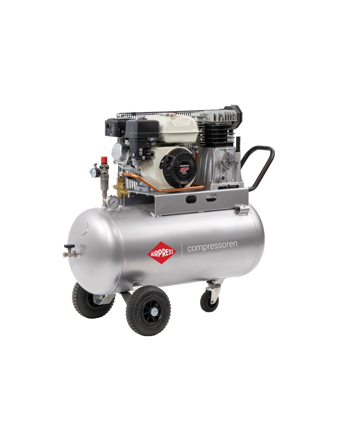 AIRPRESS Compresor de aire de gasolina BM 100/410 (Honda GP160) 10 bar 4,8 CV / 3,6 kW 247 l/min 100 l