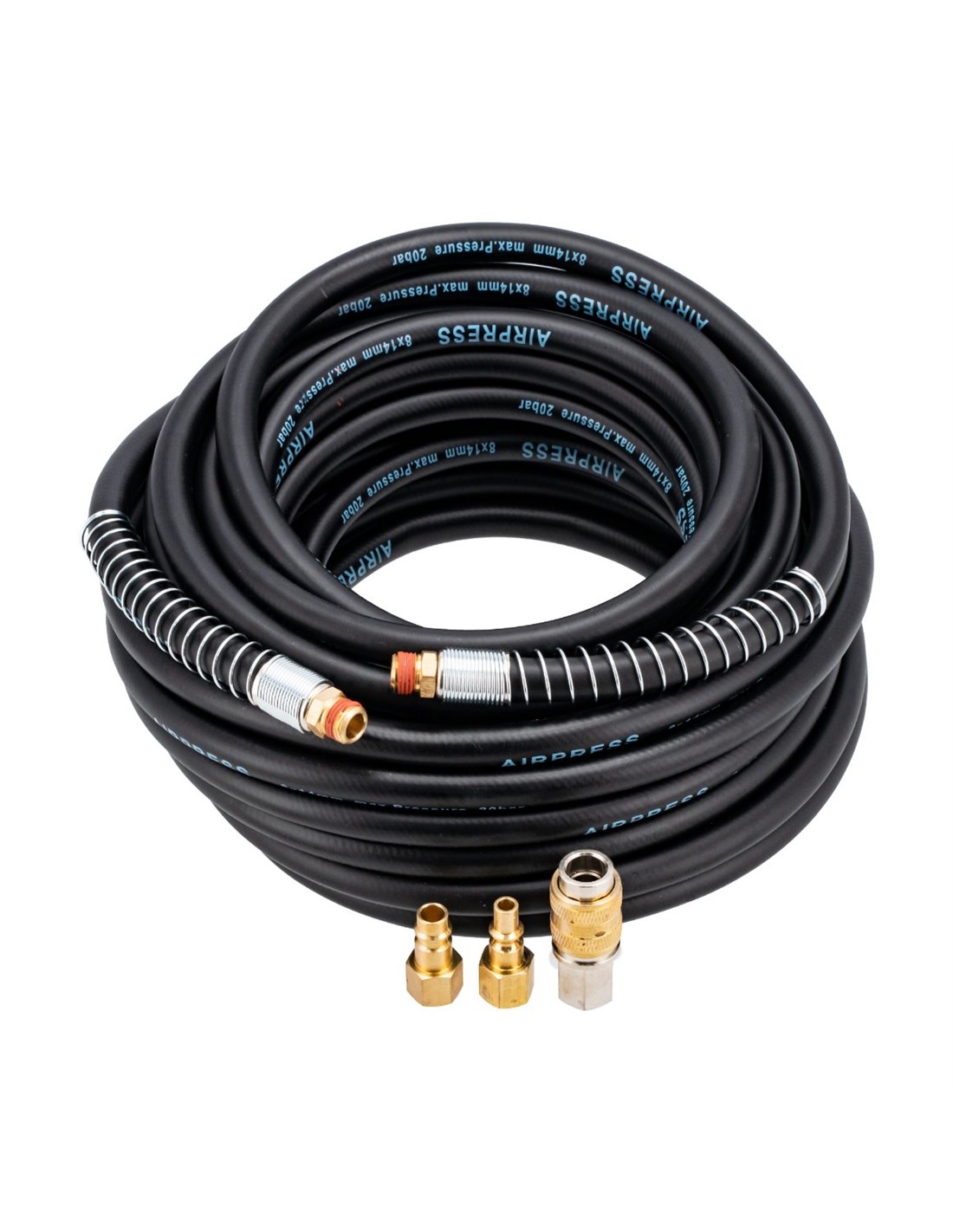 AIRPRESS Manguera de aire 20 bar 15 m 1/4" 14 x 8 mm hybrid polymer con kit of Acoplamientos