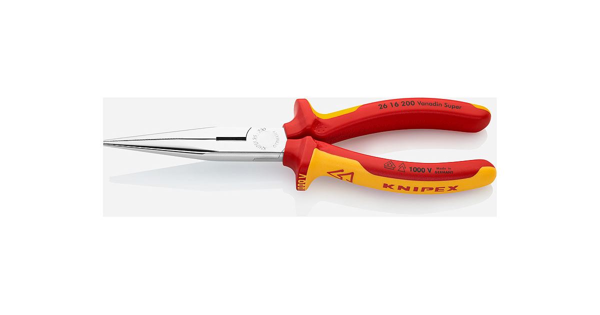 Alicates de boca semirredonda con hojas KNIPEX, 200 mm 2616200