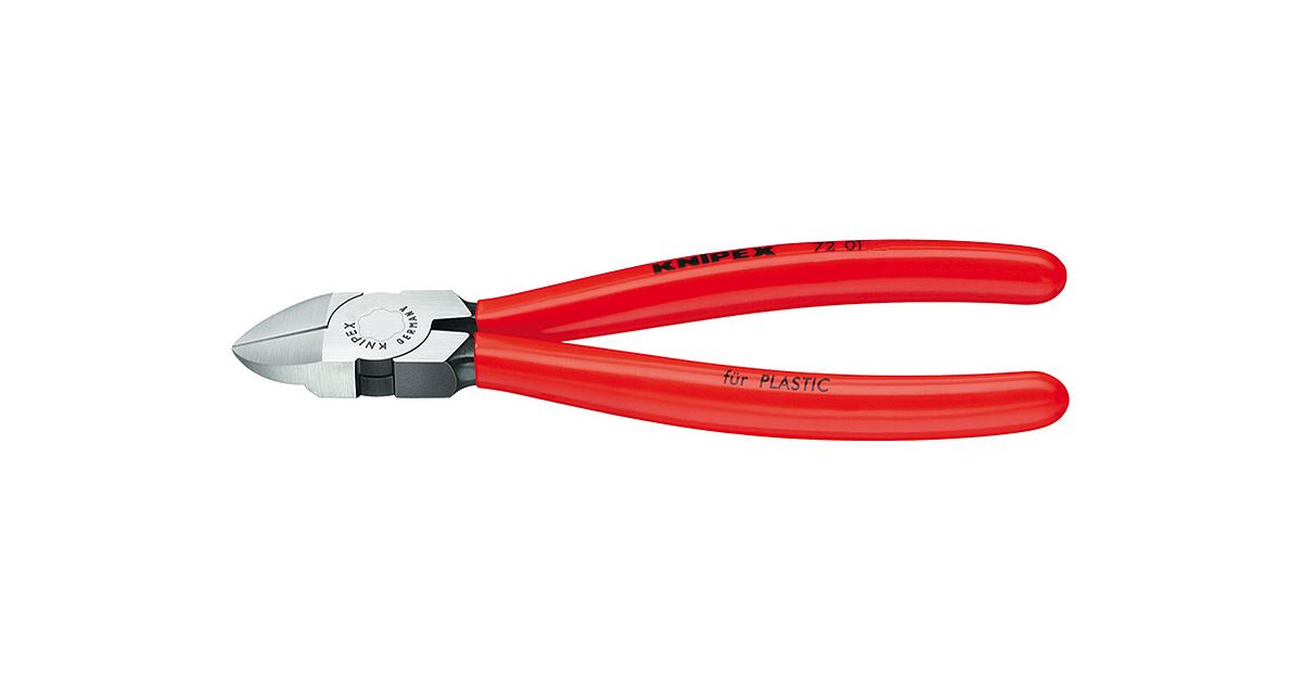 Alicates de corte diagonal Knipex para plástico, recubiertos de plástico, 140 mm 7201140