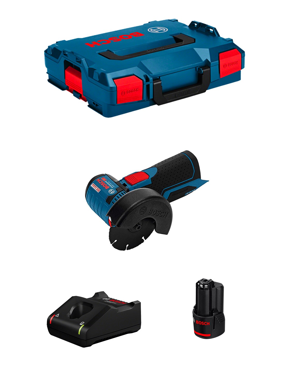 Amoladora Angular BOSCH GWS 12V-76 (1 x 3,0 Ah + GAL12V-40 + L-Boxx 102)