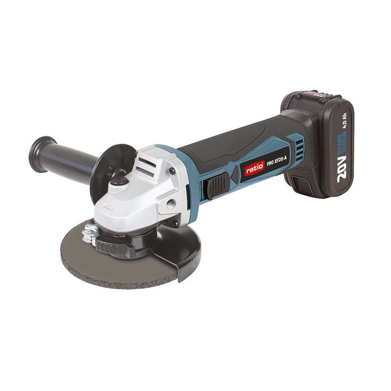Amoladora angular de Bateria, Share System RATIO PRO XF20-A Compacta y ligera, Diametro de Disco 115 mm, Ref.7993x367