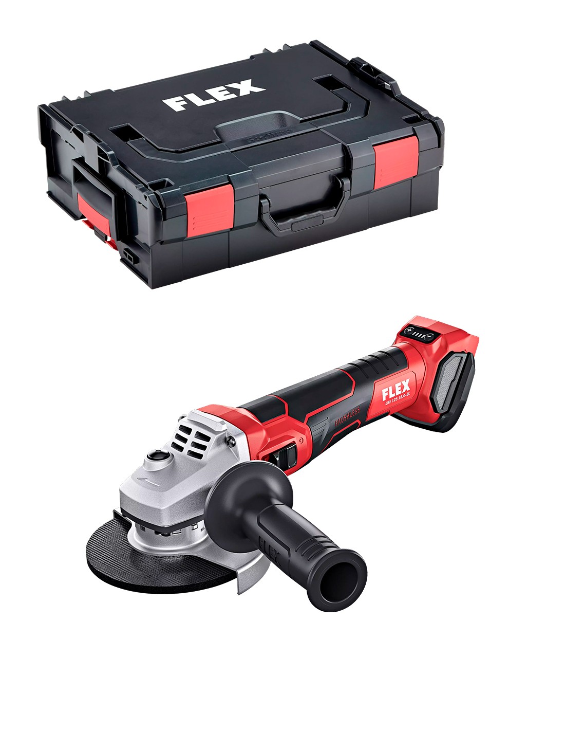 Amoladora Angular FLEX LBE 125 18.0-EC (Cuerpo solo + L-Boxx 136)