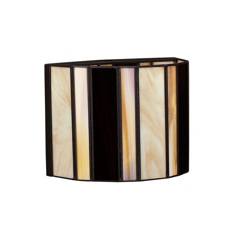 Aplique Alqueria 1xe27 Negro/beis/marron 19x24x14 Cm