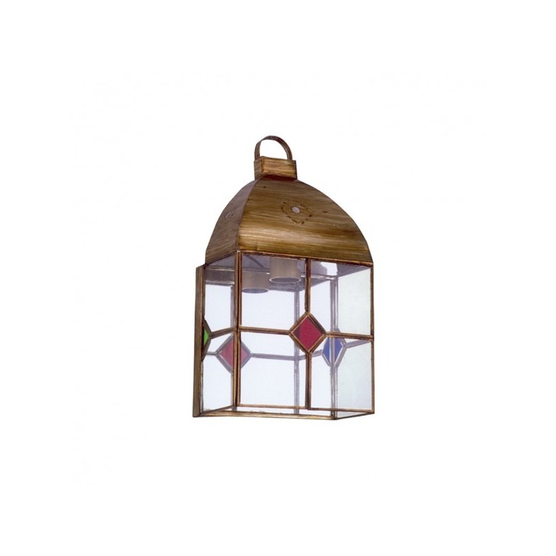 Aplique Granadino 1xe27 Cuero/colores 30x16x10 Cm