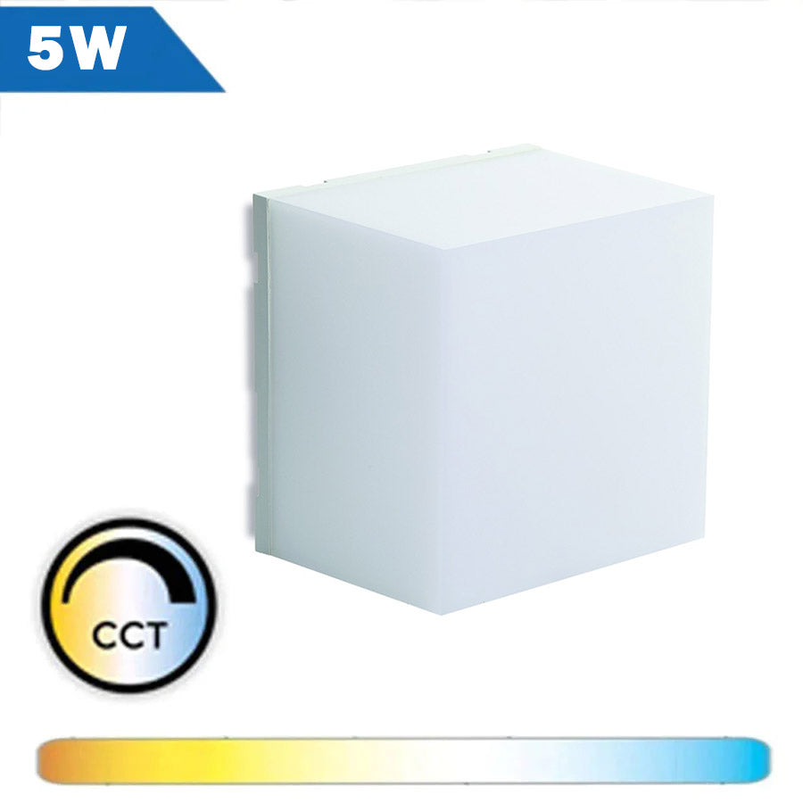 Aplique LED 5W Kubo CCT IP65