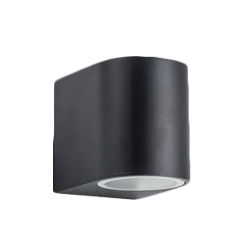 Aplique Pared Redondo 1 x GU10 Negro IP54