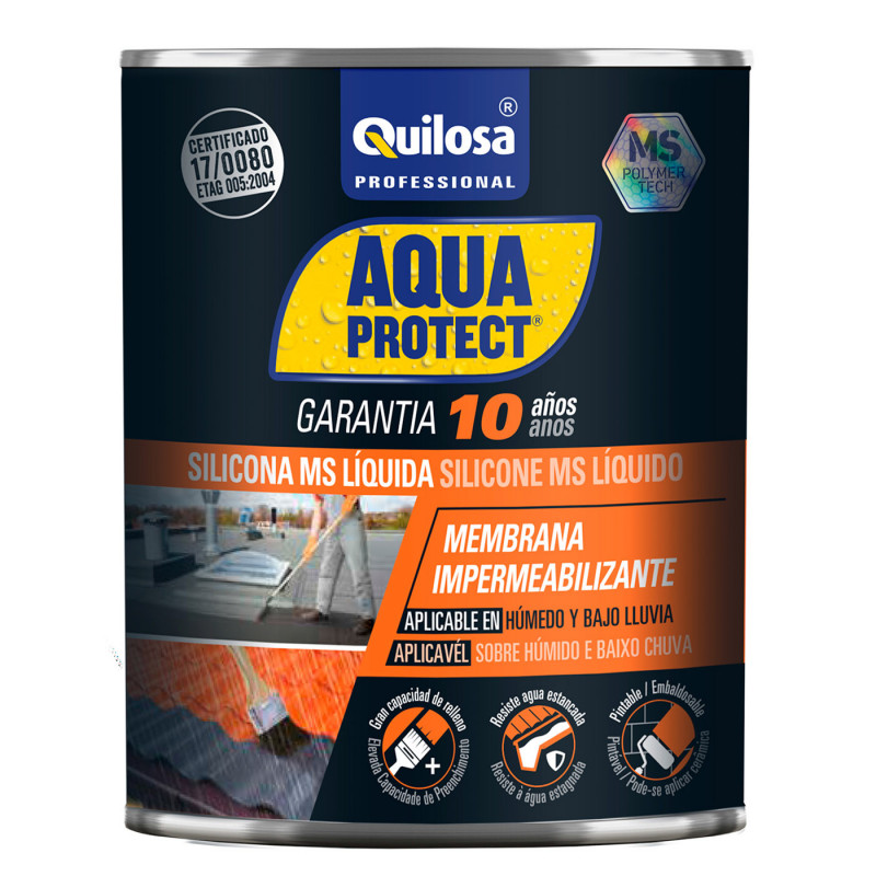 AQUA PROTECT SILICONA MS Líquida 1Kg Negro.