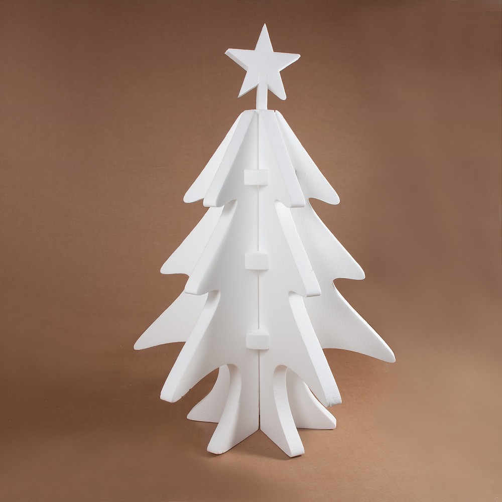 Árbol de Navidad de Porexpan con estrella