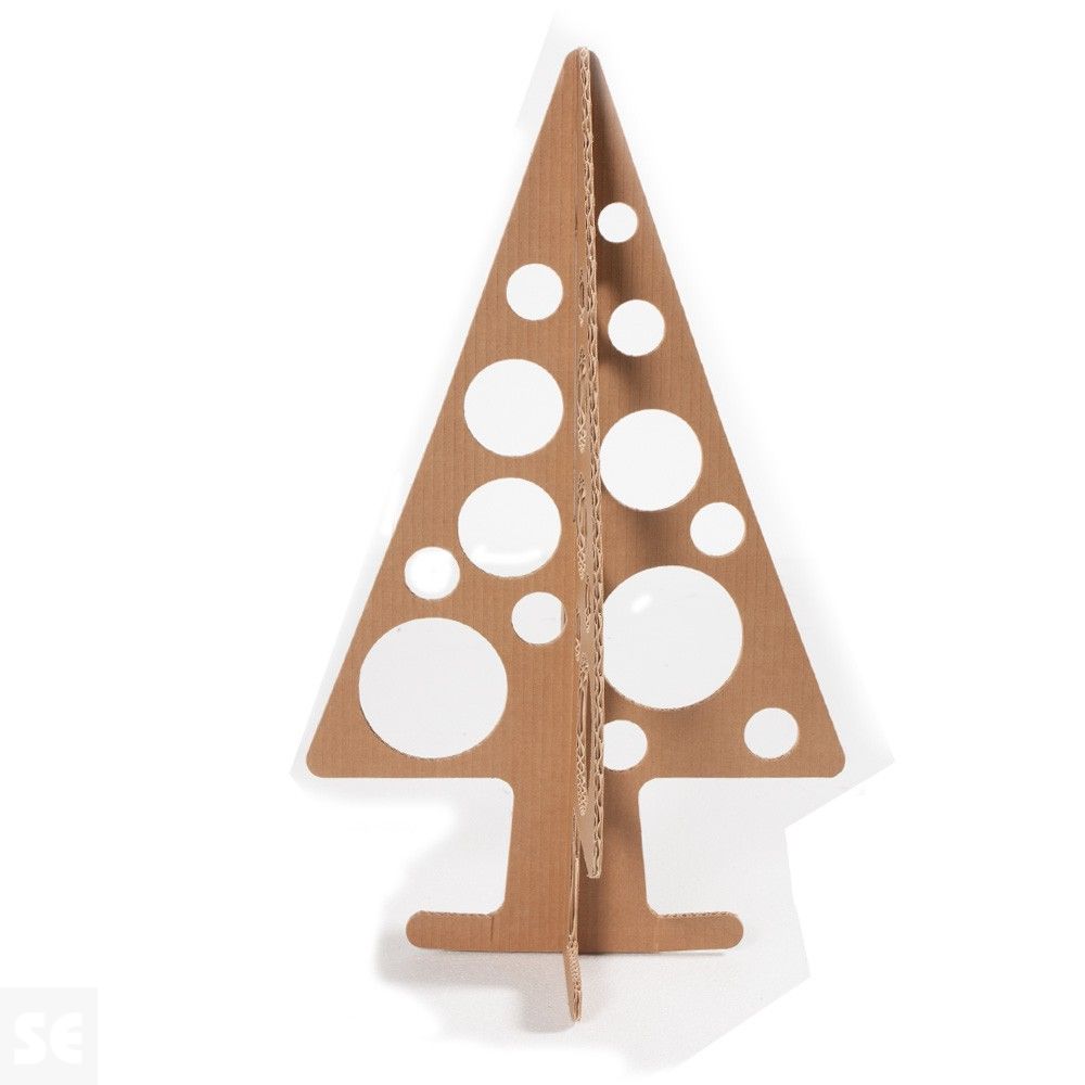 Árbol de Navidad de Cartón con agujeros