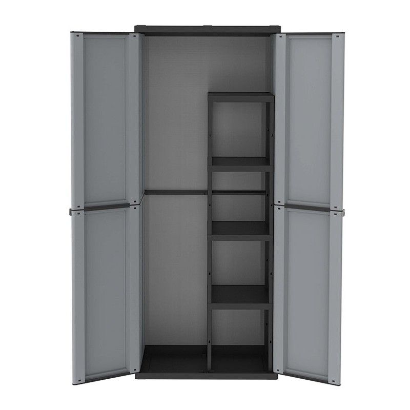 Armario Resina J-Line Escob. Gris/Negro 1109B72 Jobgar