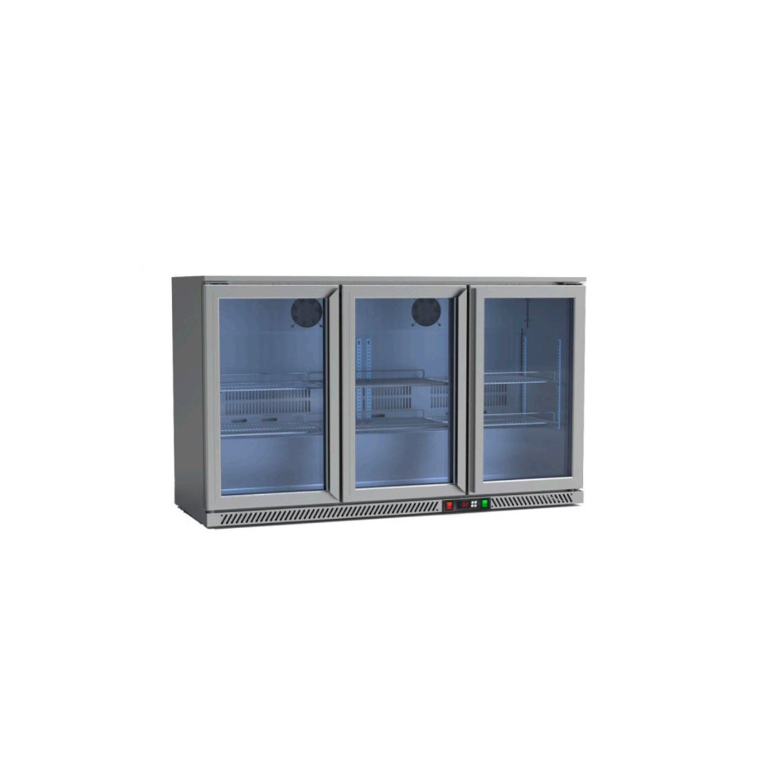 Armario refrigerado sobremostrador 3 puertas cristal RB-320HSS inox