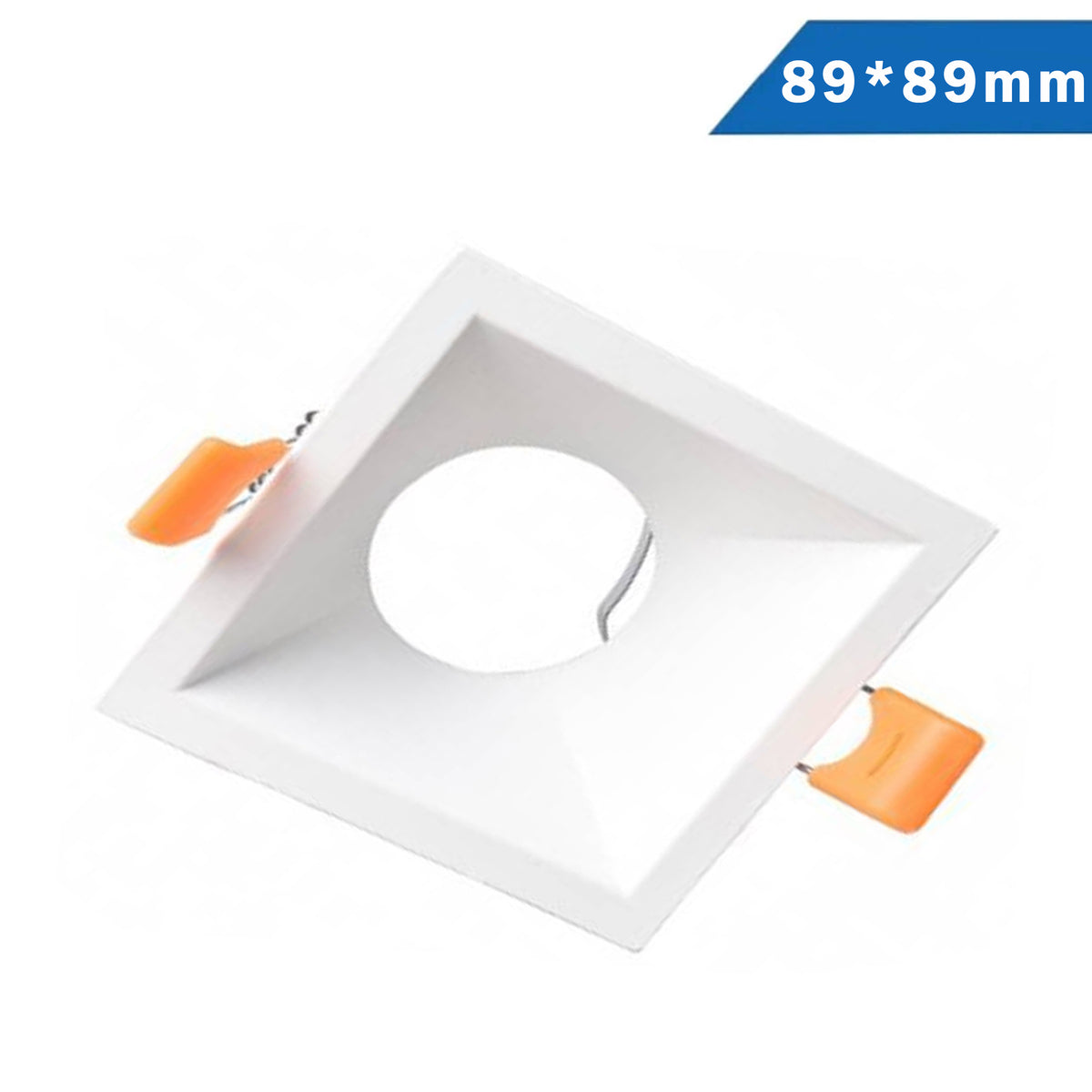 Aro Cuadrado Fijo Luz Indirecta Confort GU10 Blanco