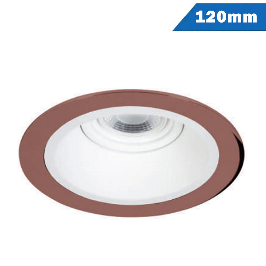 Aro Redondo Orientable Luz Indirecta Cobre Blanco GU10 120mm