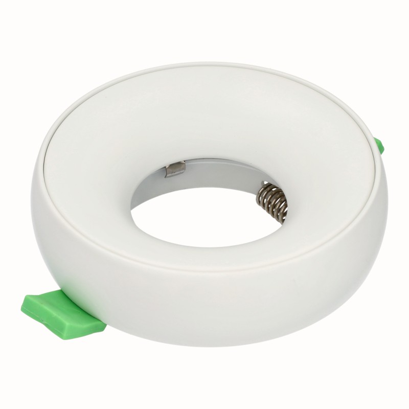 Aro fijo semi empotrable para bombilla GU10/MR16 circular con borde blanco