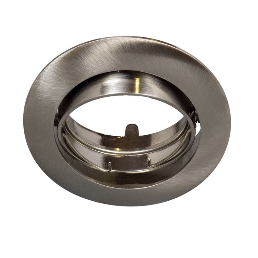 Aro Empotrable Basculante Redondo Aluminio Níquel Satinado