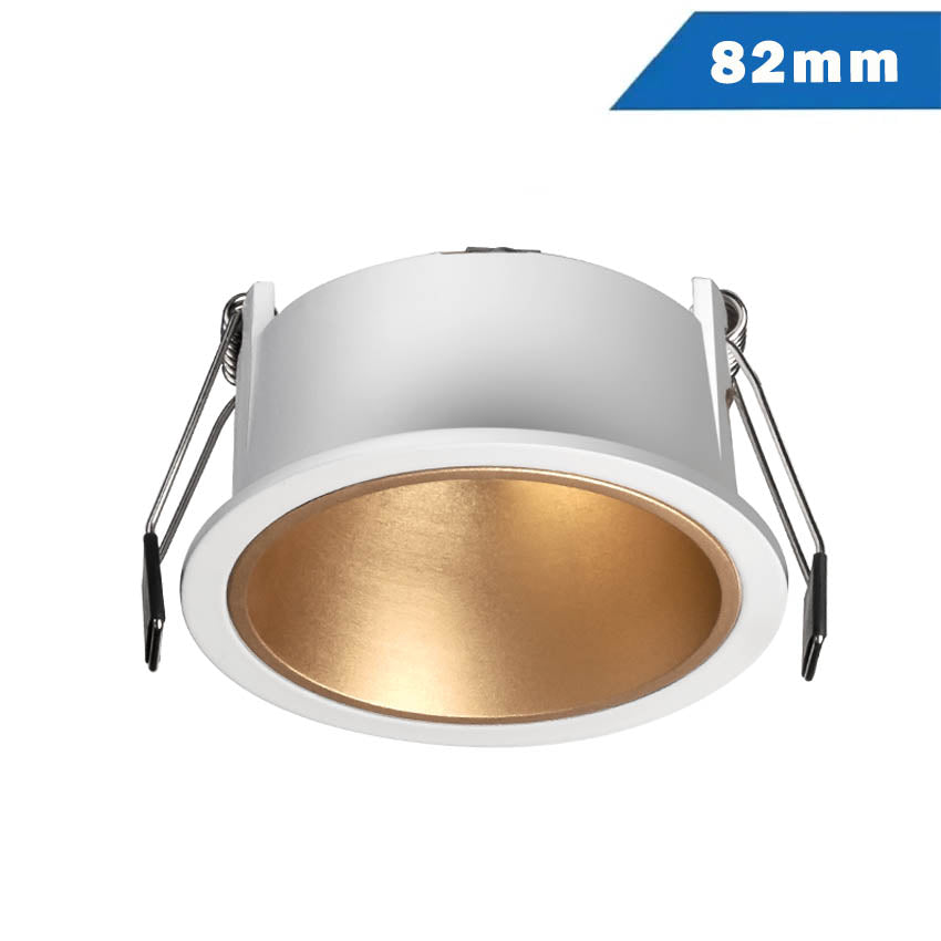 Aro Redondo Fijo Indirecta 82mm GU10 Blanco Oro Mate