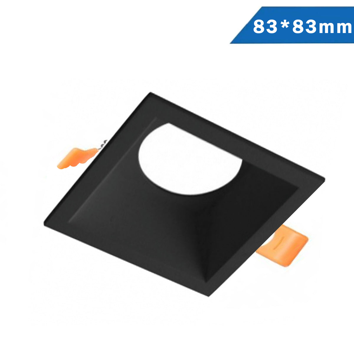 Aro Cuadrado Fijo Luz Indirecta Confort GU10 Negro