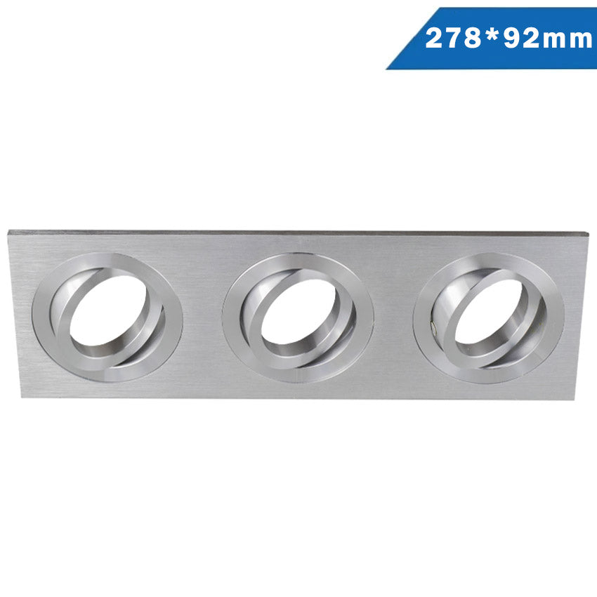 Empotrable Aluminio Rayado Basculante Rectangular 3 Luces Desc