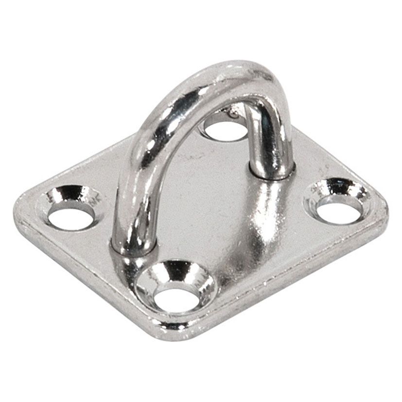 Asa Amarre C/Placa 6mm. Inox A316 10 Ud.