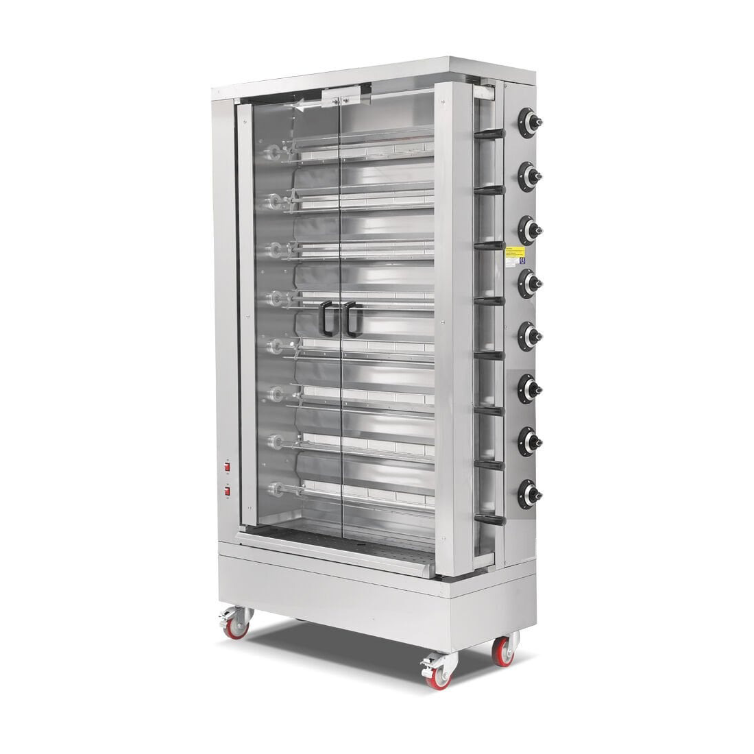 Asador de pollos vertical a gas 8 espadas