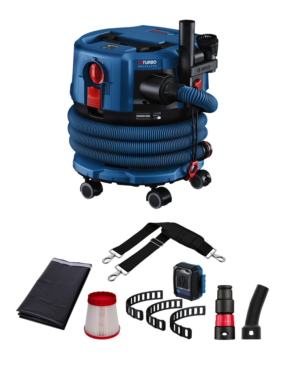 Aspirador BOSCH GAS 18V-12 MC (Cuerpo solo + kit de arranque automático inalámbrico)