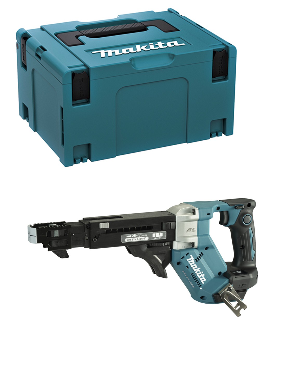 Atornillador Autoalimentado MAKITA DFR551ZJ (Cuerpo solo + MAKPAC 3)