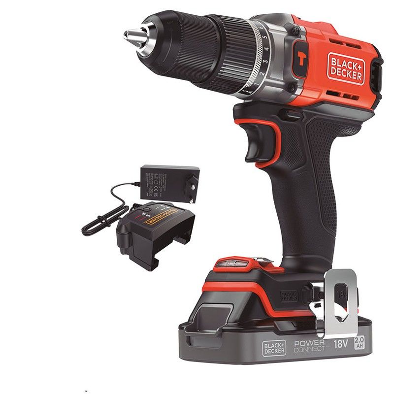 Atornillador pecutor 18V 1 bat 2.0Ah 0-400/1550 rpm 0-6400/24.800 ipm