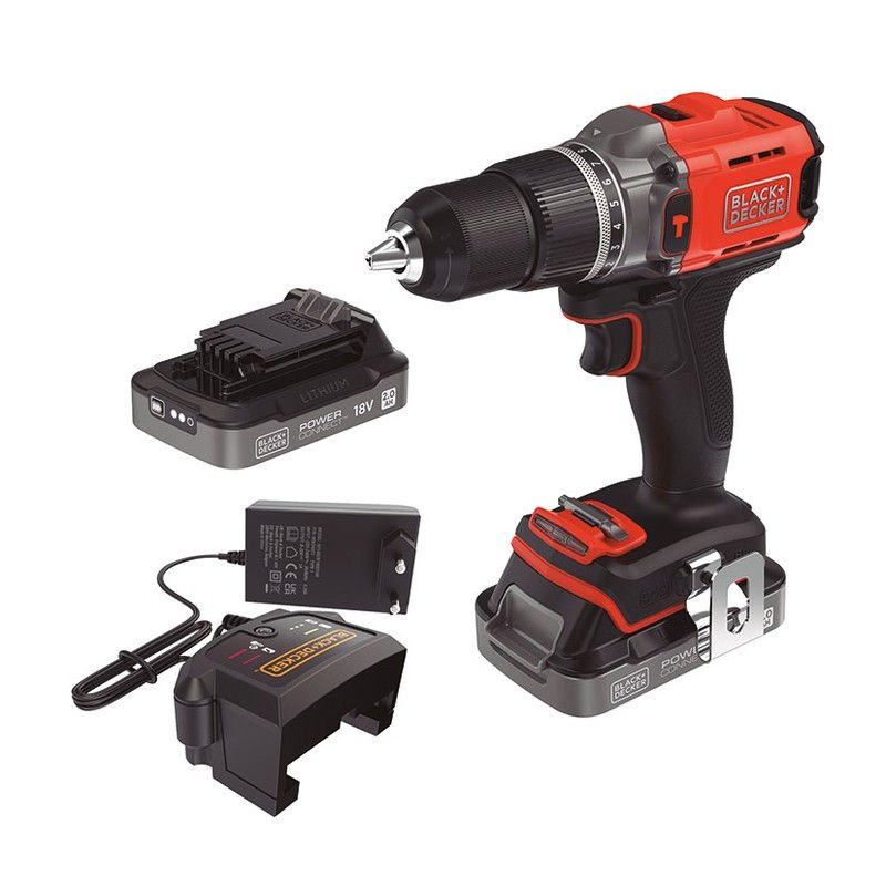 Atornillador pecutor 18V 2 bat 2.0Ah 0-400/1550 rpm 0-6400/24.800 ipm