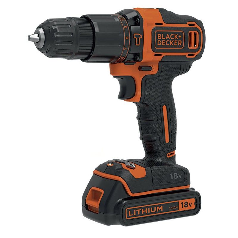 Atornillador percutor BLACK&DECKER BDCHD18KB-QW Cargador USB. Ref. 5596X183