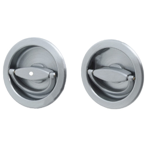 Cerraduras puerta corredera - Kit Tirador Corredera de Paso Ø48 mm Cromo Satinado