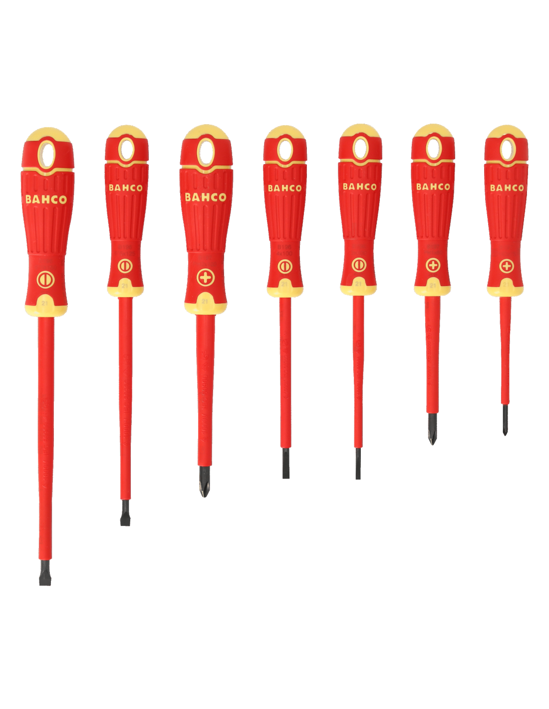 BAHCO JUEGO 7 DESTORNILLADORES BAHCOFIT AISLADOS 1000V PI/PH