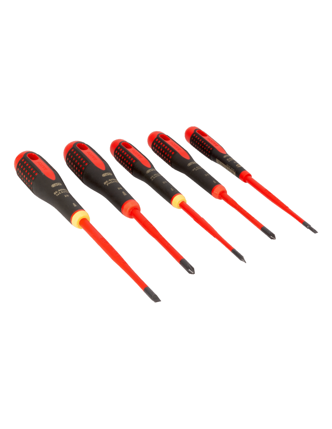 BAHCO JUEGO DESTORNILLADORES ERGO AISLO 1000V. 5pzas