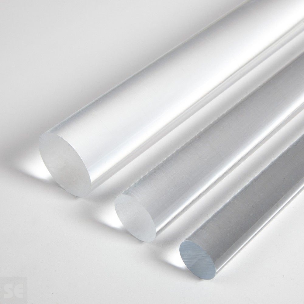 Barra redonda de Metacrilato transparente