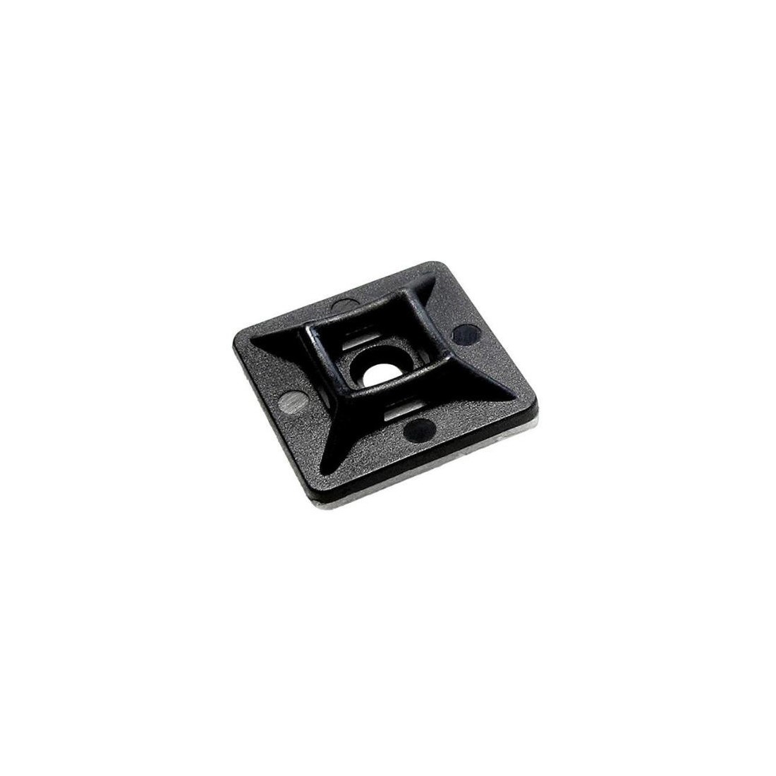 Base Adhesiva para  Brida Negro 28x28mm 100 piezas