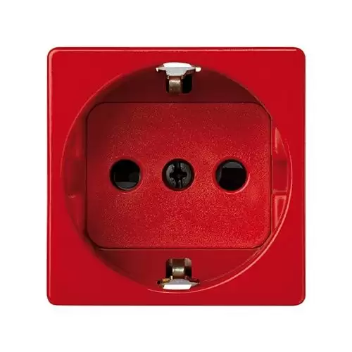 Base De Enchufe Schuko 250V Simon 27 Play  Rojo 16 A