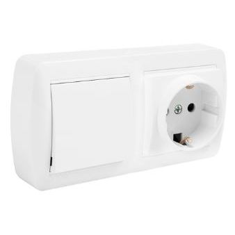 BASE DOBLE CONMUTADOR + ENCHUFE