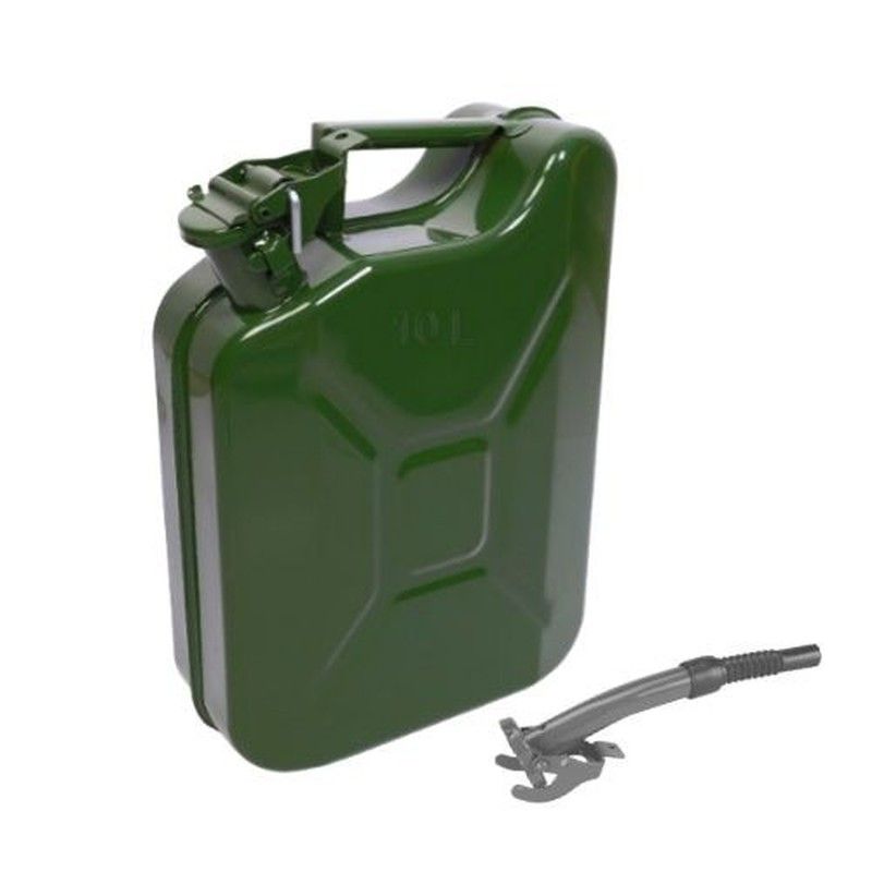 Bidon Metalico 10 Litros (Jerrycan) Con Boca Flexible ALYCO, Referencia 198870