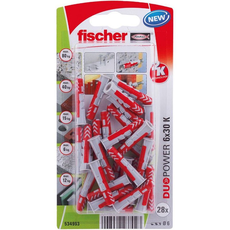 Blister Duopower 6X30 Bl 28 Ud.Fischer 7068DP6 Fischer