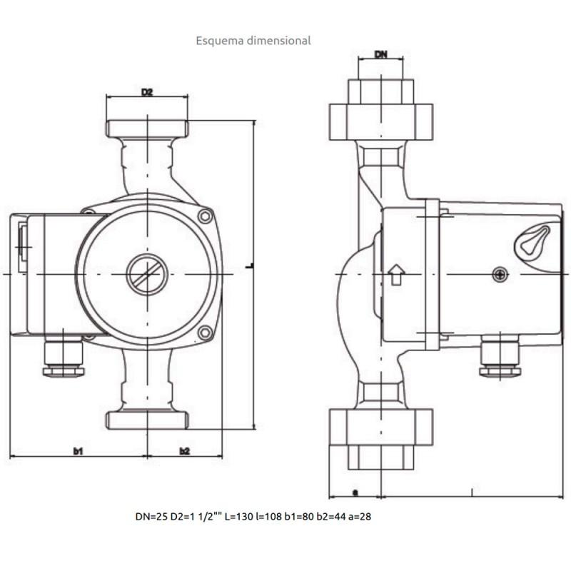 Bomba Circulacion Caldera Imppumps GNH 25/60-130 Standard