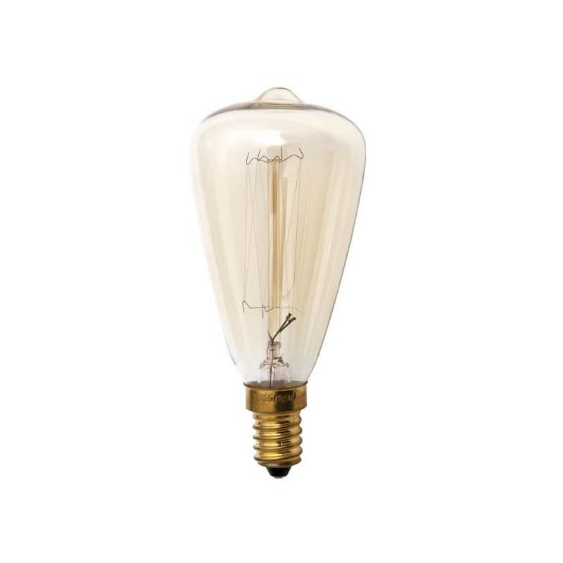 Bombilla Incandescencia Vintage Pebetero 25w E14 48dx115 Calida
