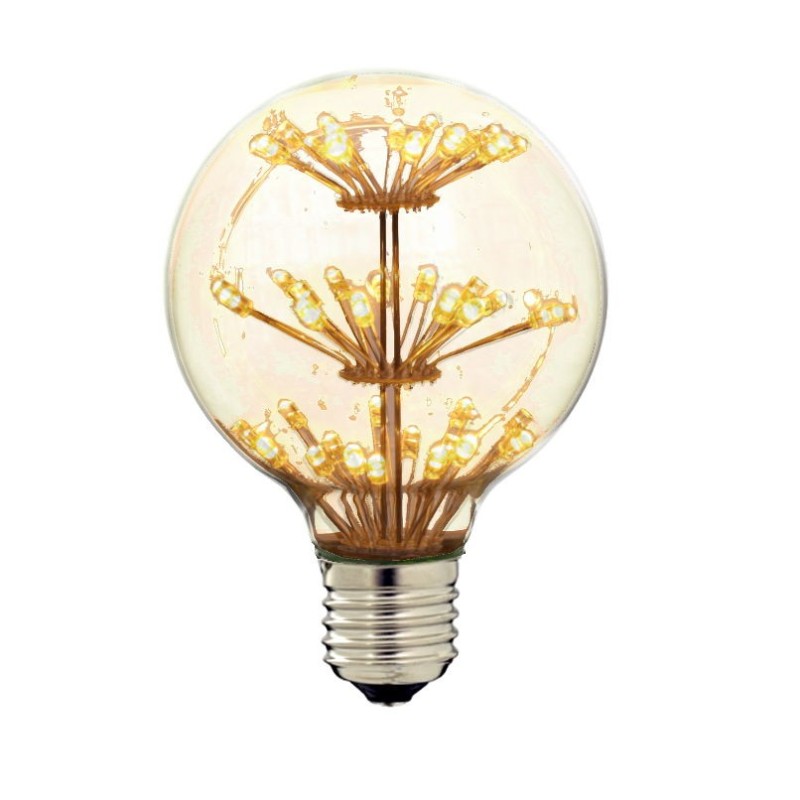 Bombilla led G80 arbol 2W E27 blanco 2300K