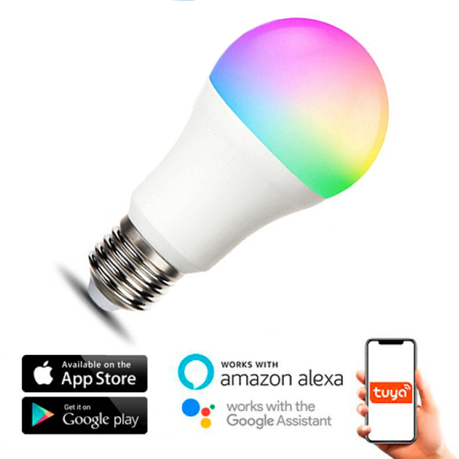 Bombilla LED WIFI TUYA Standard A60 E27 10W RGB