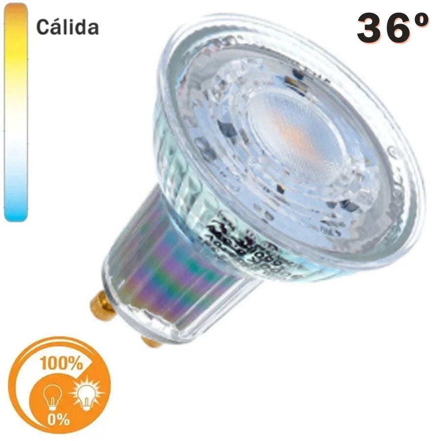 Bombilla LED Osram / Radium GU10 4,5W 36º Regulable
