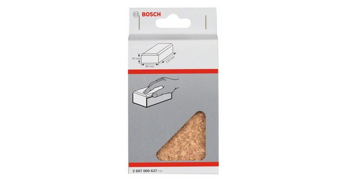 BOSCH Bloque para rectificado manual 80 x 120 mm 2607000637