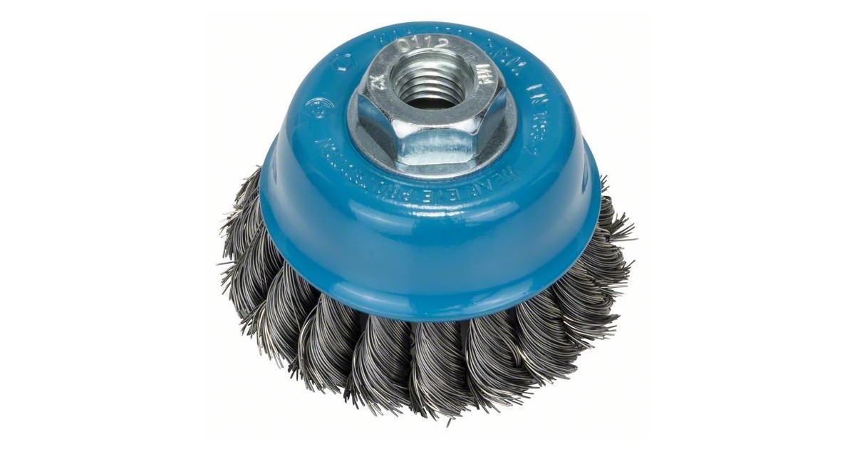 BOSCH Cepillo de copa, trenzado, 65, acero 65 mm, 0,35 mm, M14 2608622099